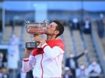2021 French Open champion celebrates with the trophy.(Twitter)