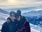 Priyanka Chopra and Nick Jonas during their Switzerland trip, soon after their wedding in 2018. 