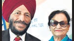 A file picture of Nirmal Kaur with husband Milkha Singh . A file picture of Nirmal Kaur with husband Milkha Singh .