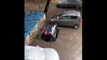 The image is a screengrab of the viral video showing the sinking car in Mumbai's Ghatkopar area.(ANI) The image is a screengrab of the viral video showing the sinking car in Mumbai's Ghatkopar area.(ANI)