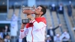 2021 French Open champion celebrates with the trophy.(Twitter) 2021 French Open champion celebrates with the trophy.(Twitter)