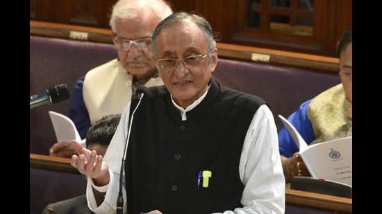 West Bengal state finance minister Amit Mitra alleged that he was prevented from speaking during the 44th GST Councl meet. (HT Photo)