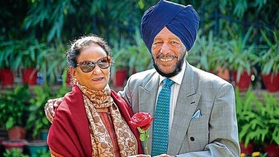 Nirmal Kaur with Milkha Singh (File photo)