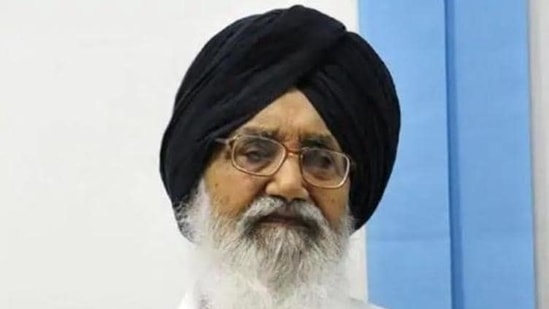 File photo of Akali patriarch Parkash Singh Badal. (HT Photo) File photo of Akali patriarch Parkash Singh Badal. (HT Photo)