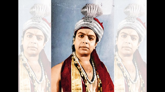 Ananth in a mythological avatar for a play Ananth in a mythological avatar for a play