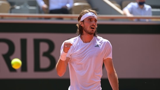 Stefanos Tsitsipas won an exhausting first set 7-6 (8-6 in the tie-breaker) after 68 gruelling minutes.(AP)