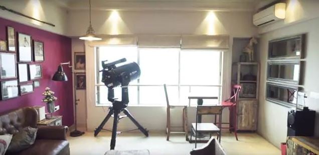 A glimpse of Sushant Singh Rajput's living room. A glimpse of Sushant Singh Rajput's living room.