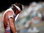 Greece's Stefanos Tsitsipas reacts during the final against Serbia's Novak Djokovic.