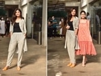 Shilpa Shetty and her sister Shamita were seen at the Sunny Super Sound studio in Mumbai.(Varinder Chawla)