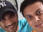 Sushant Singh Rajput with his brother-in-law Vishal Kirti. Sushant Singh Rajput with his brother-in-law Vishal Kirti.