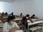 CLAT 2021: The exam will be a pen and paper exam conducted at Centres with all COVID-19 safety protocols being observed.(ANI file) CLAT 2021: The exam will be a pen and paper exam conducted at Centres with all COVID-19 safety protocols being observed.(ANI file)