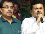 Trinamool Congress (TMC) senior leader Kunal Ghosh on Sunday hit back at BJP's Suvendu Adhikari for his 'anti-defection law' comment and asked him to teach the law to his father Sisir Adhikari. (File Photo) Trinamool Congress (TMC) senior leader Kunal Ghosh on Sunday hit back at BJP's Suvendu Adhikari for his 'anti-defection law' comment and asked him to teach the law to his father Sisir Adhikari. (File Photo)