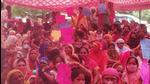 Over a 100 women gathered to protest on Monday. Over a 100 women gathered to protest on Monday.
