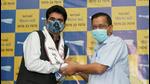 Gujarat's senior journalist Isudan Gadhvi joins AAP in the presence of party convener and Delhi CM Arvind Kejriwal. (PTI) Gujarat's senior journalist Isudan Gadhvi joins AAP in the presence of party convener and Delhi CM Arvind Kejriwal. (PTI)