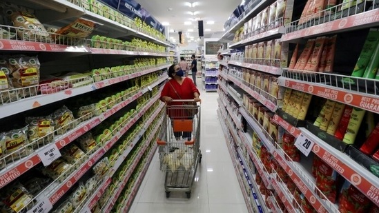 A woman shops inside the Big Bazaar retail store in Mumbai.(Reuters)