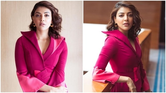 Xxx In Kajal Aggarwal - Kajal Aggarwal in hot pink pantsuit nails the boss lady vibes, see new pics  | Fashion Trends - Hindustan Times