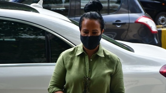 Tiiger Shroff's mother and producer Ayesha Shroff seen outside a clinic, Mumbai on Monday.(Varinder Chawla)