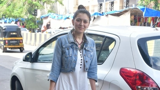 Tamil actor Hansika Motwani poses for cameramen in Mumbai. She worked as a child actor in Bollywood.(Varinder Chawla)