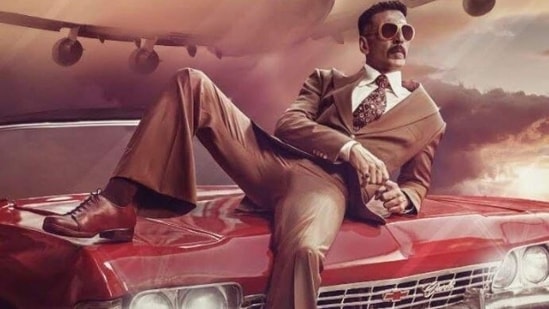 Akshay Kumar on the Bell Bottom poster.