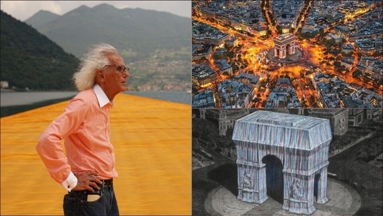 Christo’s temporary artwork, L'Arc de Triomphe, due for wrap in September 2021(Twitter/artnet/SamadUllahKha14/artsy)