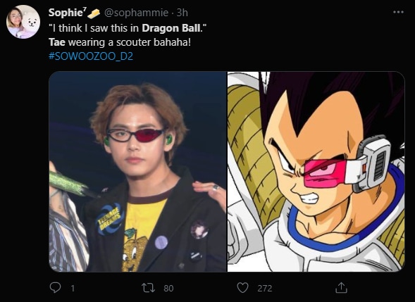 BTS member V inspires comparisons with Dragon Ball Z's Vegeta.