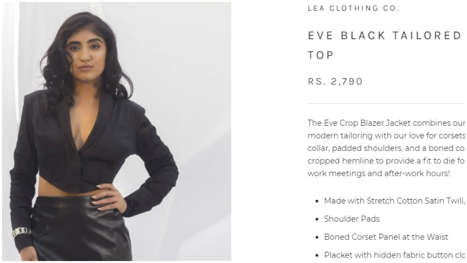 The Eve black tailored blazer top.(leaclothingco.com)