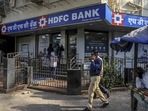 HDFC Bank branch is seen in this file photo in Mumbai. (Bloomberg) HDFC Bank branch is seen in this file photo in Mumbai. (Bloomberg)