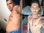 Aditya Narayan shared before and after pictures of his body transformation in the last two months. Aditya Narayan shared before and after pictures of his body transformation in the last two months.