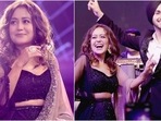 Neha Kakkar in chic lehenga shows a new way of draping dupattas, Rohanpreet is smitten(Instagram/@nehakakkar) Neha Kakkar in chic lehenga shows a new way of draping dupattas, Rohanpreet is smitten(Instagram/@nehakakkar)