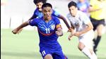 India captain Sunil Chhetri on the ball against Afghanistan on Tuesday. (AIFF) India captain Sunil Chhetri on the ball against Afghanistan on Tuesday. (AIFF)