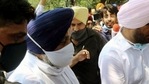 Shiromani Akali Dal President Sukhbir Singh Badal during a protest outside the residence of Punjab CM Captain Amarinder Singh's farmhouse in Siswan on Tuesday. (ANI Photo) Shiromani Akali Dal President Sukhbir Singh Badal during a protest outside the residence of Punjab CM Captain Amarinder Singh's farmhouse in Siswan on Tuesday. (ANI Photo)