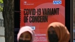 Pedestrians walk past a sign warning members of the public about a 'Coronavirus variant of concern' in Hounslow, west London, about the Delta variant of the coronavirus.(AFP Photo) Pedestrians walk past a sign warning members of the public about a 'Coronavirus variant of concern' in Hounslow, west London, about the Delta variant of the coronavirus.(AFP Photo)