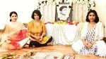 Sushant Singh Rajput's sisters during a puja held on the first death anniversary of the actor.