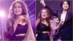 Neha Kakkar in chic lehenga shows a new way of draping dupattas, Rohanpreet is smitten(Instagram/@nehakakkar) Neha Kakkar in chic lehenga shows a new way of draping dupattas, Rohanpreet is smitten(Instagram/@nehakakkar)