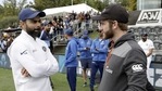 Indian captain Virat Kohli, left, talks with New Zealand captain Kane Williamson(AP) Indian captain Virat Kohli, left, talks with New Zealand captain Kane Williamson(AP)