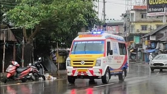 The ambulance carrying the woman started its journey at 6.30am and is expected to cover the distance in eight hours instead of the usual 10-11 hours. (Sourced) The ambulance carrying the woman started its journey at 6.30am and is expected to cover the distance in eight hours instead of the usual 10-11 hours. (Sourced)