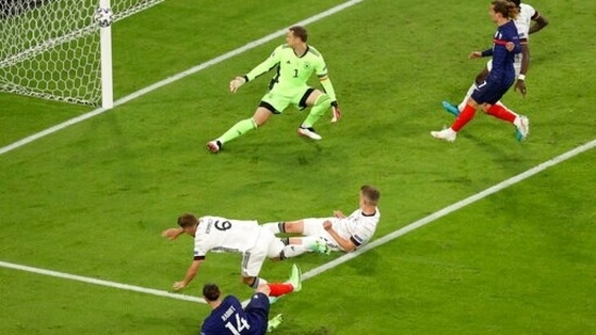 Adrien Rabiot hit the post in the 52nd minute. He had an option of squaring the ball to Antoine Griezmann but he decided to go for goal himself and nearly succeeded.(AP)