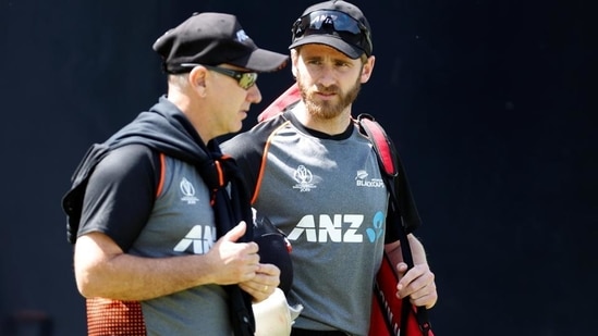 New Zealand's Kane Williamson and head coach Gary Stead during nets. (Action Images via Reuters) New Zealand's Kane Williamson and head coach Gary Stead during nets. (Action Images via Reuters)