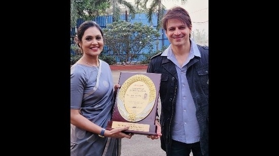 Chef Taruna Birla with actor Vivek Oberoi