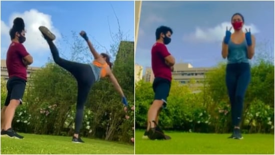 Need workout motivation? Watch Kiara Advani nail a Spinning Back High Kick(Instagram/@kiaraaliaadvani)