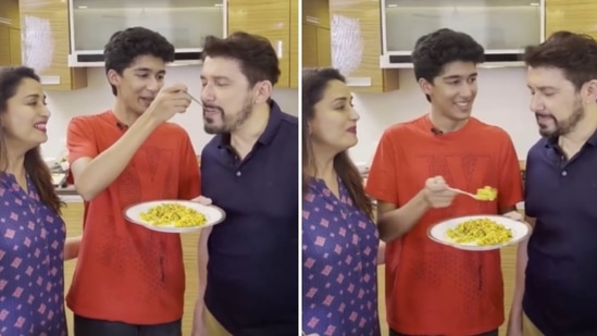 Madhuri Dixit’s husband Dr Shriram Nene shared a new video on Instagram, also featuring their son Arin. Madhuri Dixit’s husband Dr Shriram Nene shared a new video on Instagram, also featuring their son Arin.