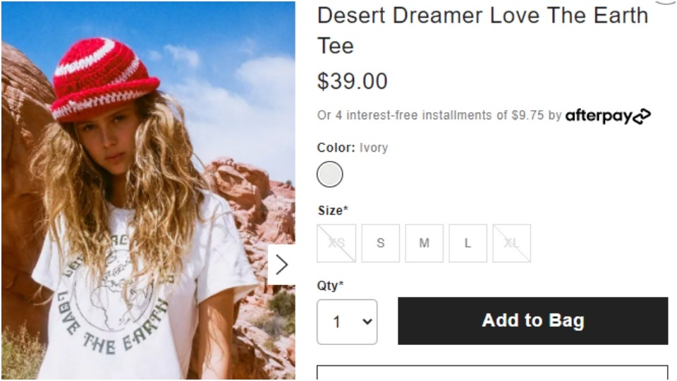 The Desert Dreamer Love The Earth tee.( urbanoutfitters.com) The Desert Dreamer Love The Earth tee.( urbanoutfitters.com)