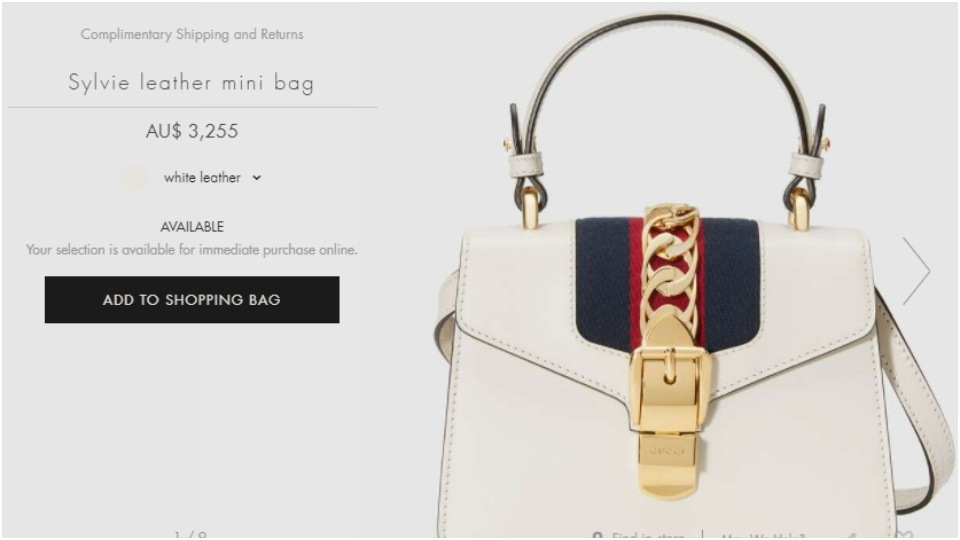 The Gucci Sylvie leather mini bag. (gucci.com)