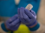 In the first phase trial of the hospitalized patients, the antibody cocktail treatment rapidly reduced viral levels, lowering risks of death.(AP representative image) In the first phase trial of the hospitalized patients, the antibody cocktail treatment rapidly reduced viral levels, lowering risks of death.(AP representative image)