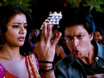 Priyamani and Shah Rukh Khan in a still from Chennai Express.
