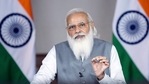 Prime Minister Narendra Modi addresses the 5th edition of VivaTech 2021 via video conferencing in New Delhi on Wednesday.(ANI) Prime Minister Narendra Modi addresses the 5th edition of VivaTech 2021 via video conferencing in New Delhi on Wednesday.(ANI)