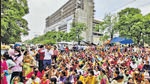 Contractual school teachers from across Punjab protesting outside the PSEB office in Phase 8, Mohali, on Wednesday. (HT PHOTO) Contractual school teachers from across Punjab protesting outside the PSEB office in Phase 8, Mohali, on Wednesday. (HT PHOTO)