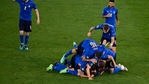 Italy rejoiced in Rome as they sealed a second consecutive 3-0 to become the first team to enter the Round of 16 of Euro 2020.(AP) Italy rejoiced in Rome as they sealed a second consecutive 3-0 to become the first team to enter the Round of 16 of Euro 2020.(AP)