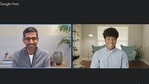 Sundar Pichai surprises the winner of Doodle for Google contest, Milo Golding, with a video call. (Twitter/@sundarpichai) Sundar Pichai surprises the winner of Doodle for Google contest, Milo Golding, with a video call. (Twitter/@sundarpichai)