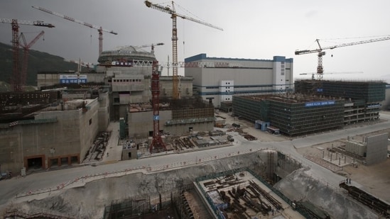The Taishan plant, which began commercial operation in December 2018, is owned by China Guangdong Nuclear Power Group and Electricite de France. In picture - Taishan Nuclear Power Plant is seen under construction in Taishan, Guangdong province in October 2013.(Reuters)